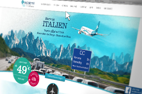 AirDolomiti Website Mockup